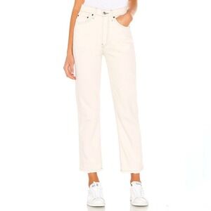 RE/DONE | 70's Stove Pipe Vintage White Worn Wash Button Fly Size 25